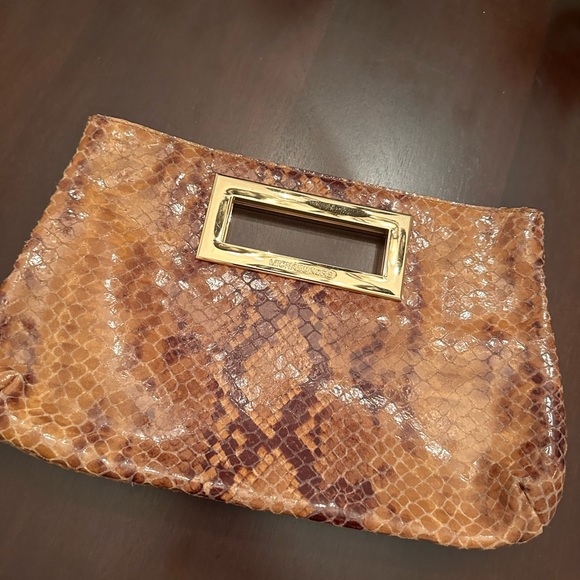 Michael Kors Berkley Python Clutch - Picture 4 of 4